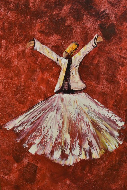 🌀 Whirling Spirit – Sufi Dervish Oil Painting