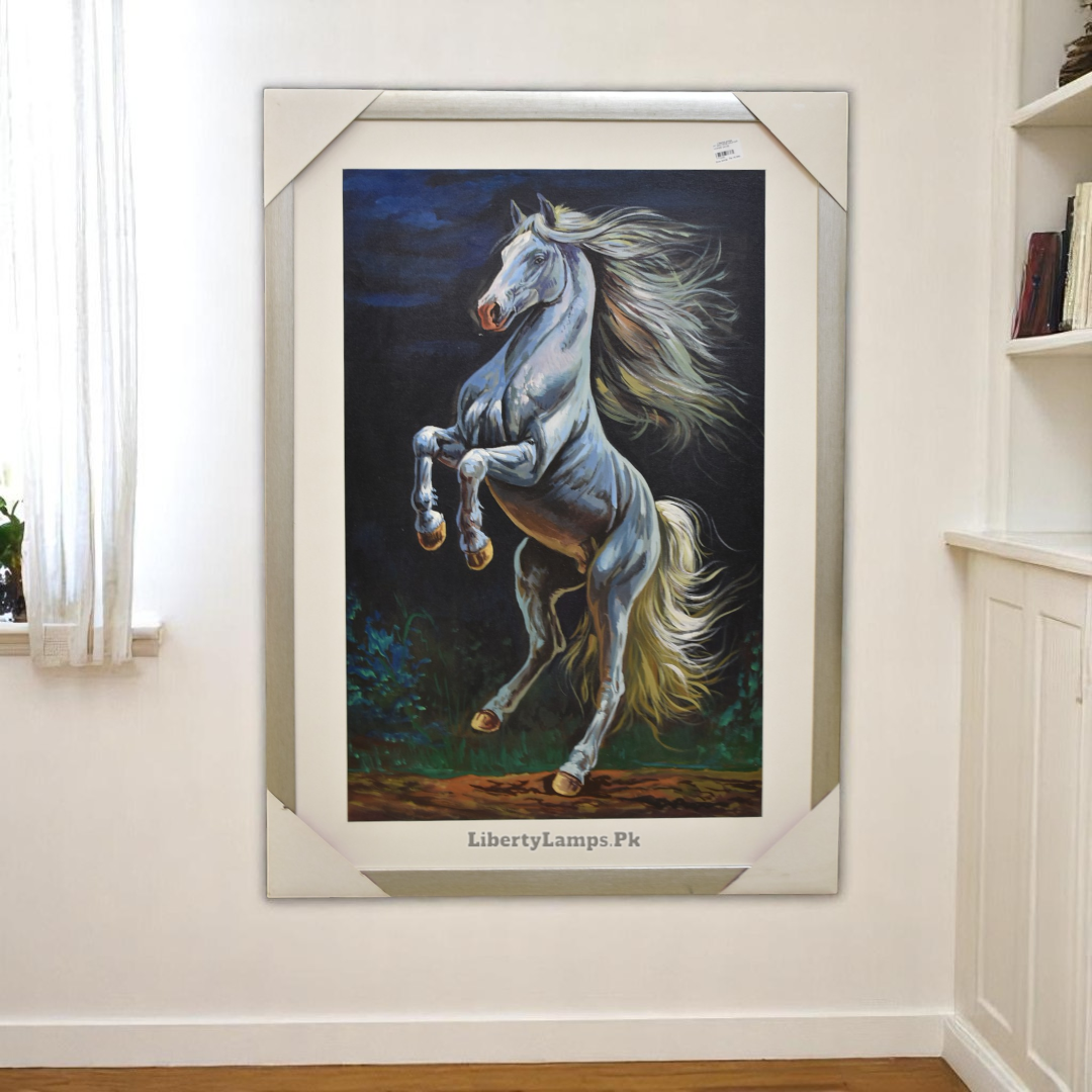 🏇 Grace in Motion – Horse Oil Painting –