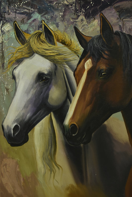 🎨 Majestic Stallion Oil Painting