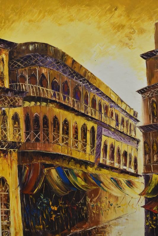 Timeless Streets – Old City Oil Painting (Single)