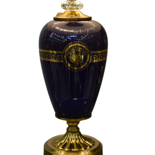 Black VERSACE Table Lamp (Pair)