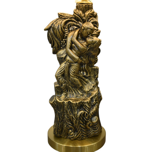 Rustic Wood Table Lamp (Pair)