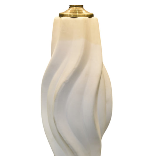 Porcelain Luxe – White 3D Design Table Lamp (Pair)