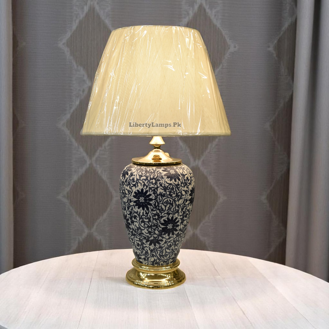 Blue Majesty Pottery Lamp (Pair) – Artistic Charm