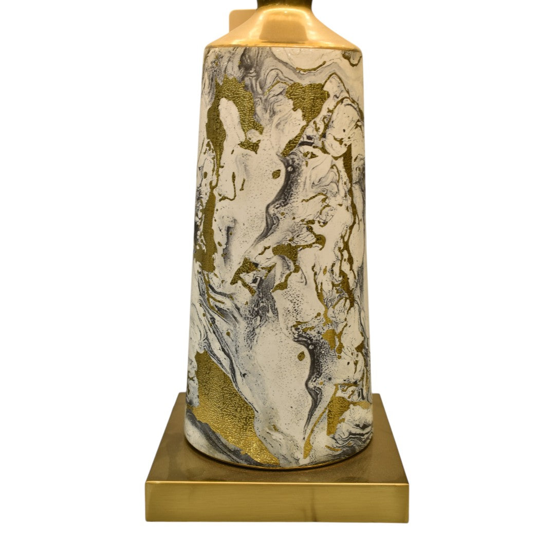 Textured Elegance Porcelain Table Lamp (Single) – Warm Luxe Feel