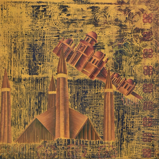 Artastic Horizon Landscape Oil Painting 41x41 inch Ft Canvas Tranquility