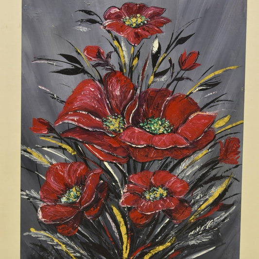 Blooming Elegance Floral Oil Painting – 26x32 Inch Canvas