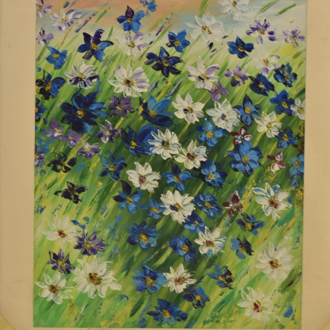 Petal Symphony Floral Oil Painting – 26x32 Inch Canvas Elegance