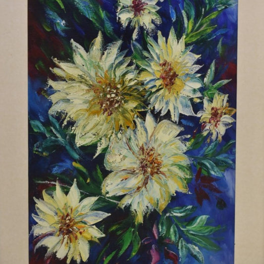 Blossom Whispers Floral Oil Painting – 26x32 Inch Canvas Beauty