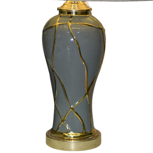 Lustra Porcelain Table Lamp (Pair) – Graceful Shine with Artistic Detailing