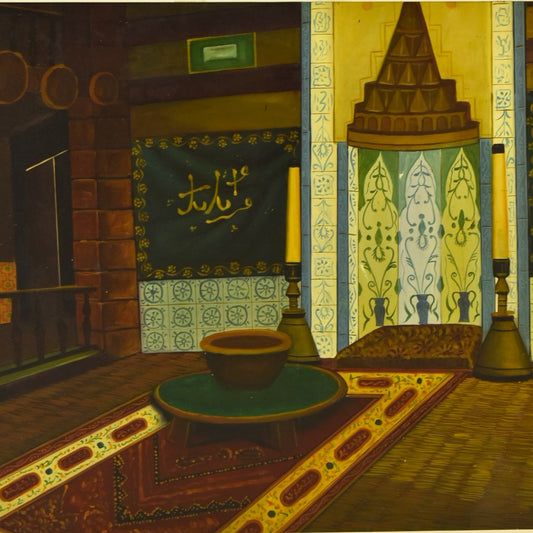 Eternal Arches – Inside View of Taj Mahal Oil Painting on Canvas (24x36 Inch)