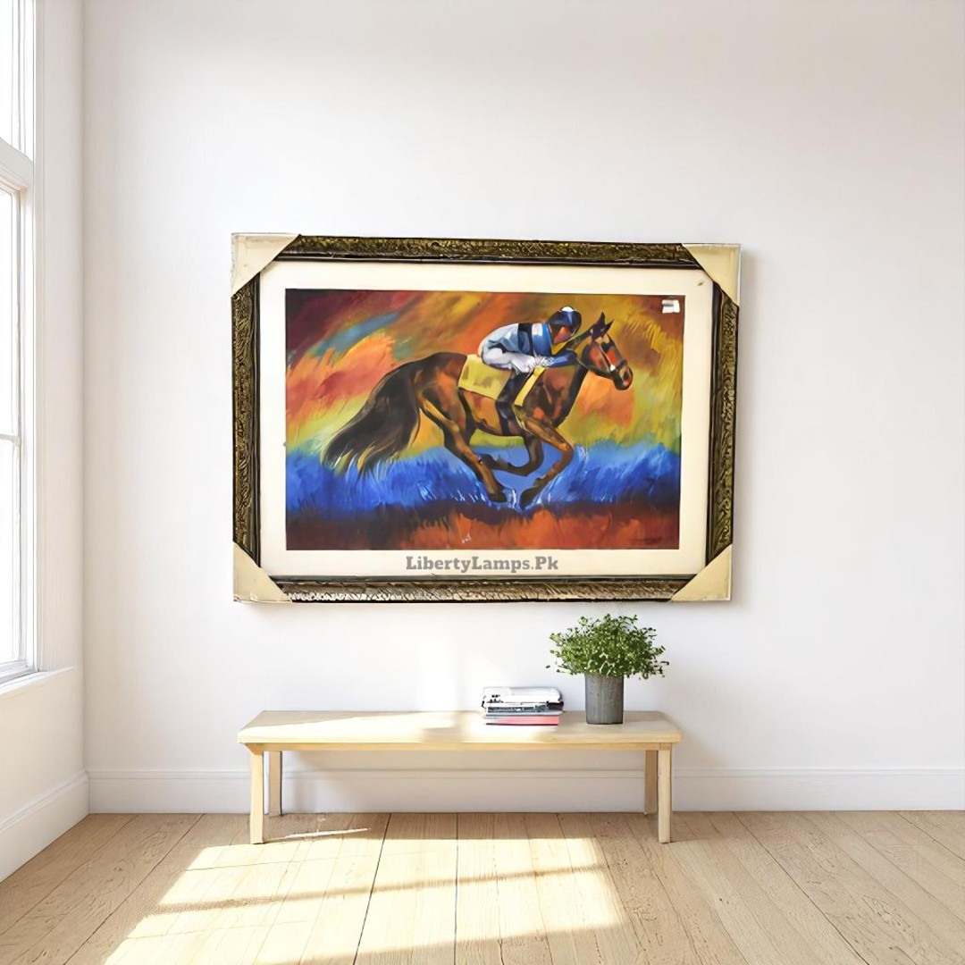Majestic Gallop – Horse Oil Painting on Canvas (24x36 Inch)