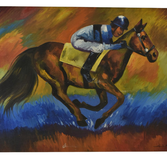 Majestic Gallop – Horse Oil Painting on Canvas (24x36 Inch)