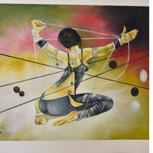 Whispers of Form – Figurative Oil Painting on Canvas (24x36 Inch)