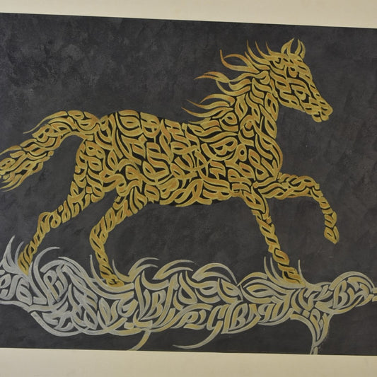 Untamed Grace – Horse Oil Painting on Canvas (24x36 Inch)