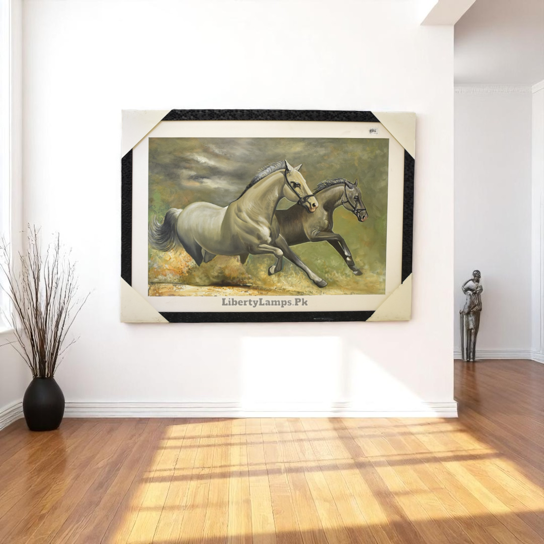 Wild Horizon – Horse Oil Painting on Canvas (24x36 Inch)