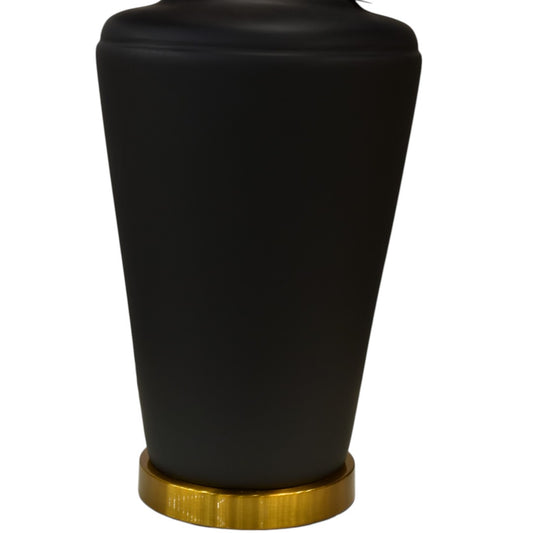 Midnight Form – Black Ceramic Table Lamp (Pair)