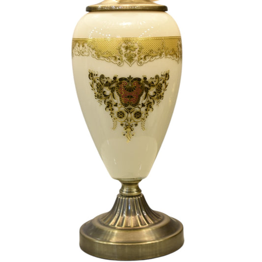 Ivory Aura – White Ceramic Table Lamp (Pair)