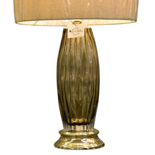 Crystal Glow – Elegant Glass Table Lamp (Pair)