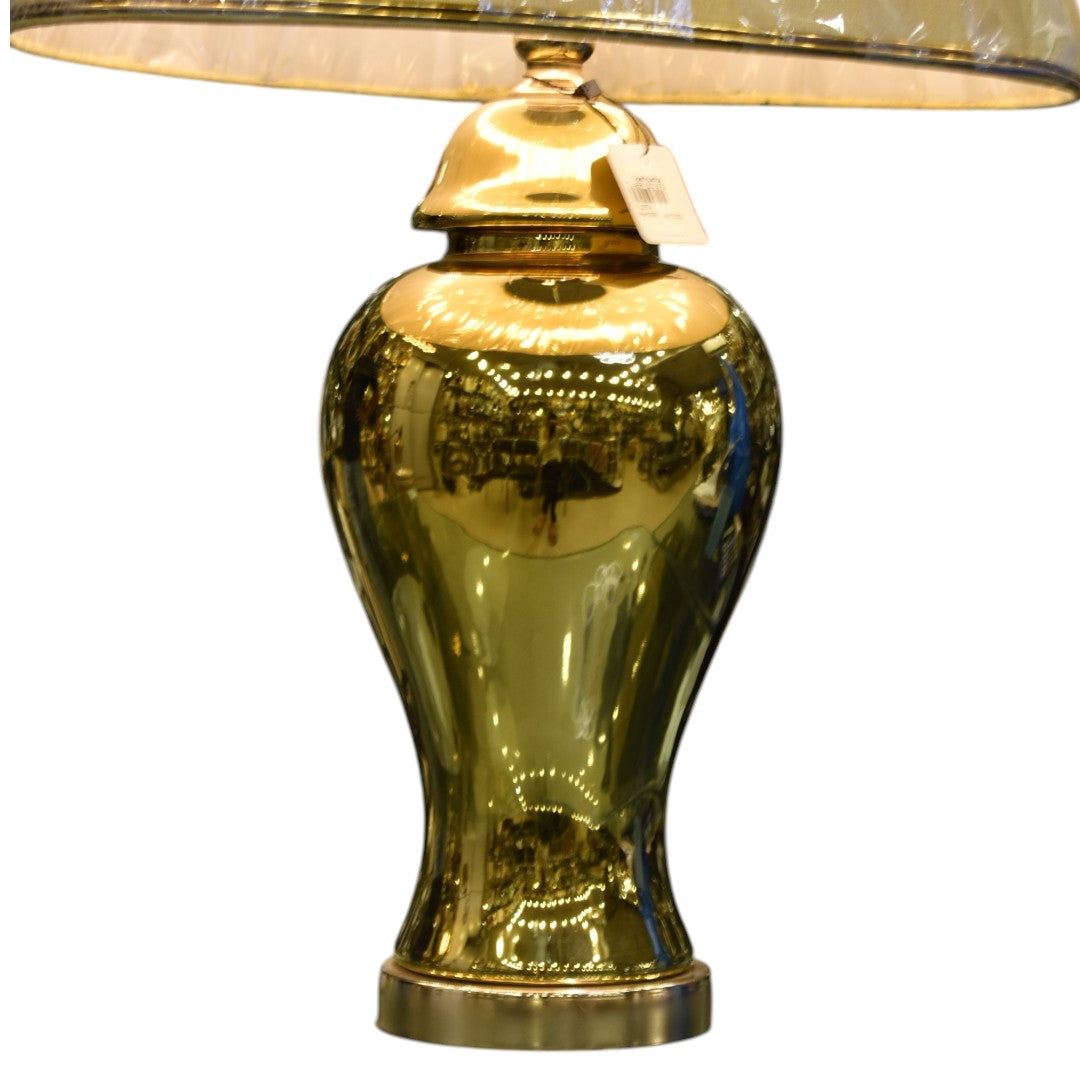 Golden Bloom – Porcelain Table Lamp with Gold Plating (Pair)