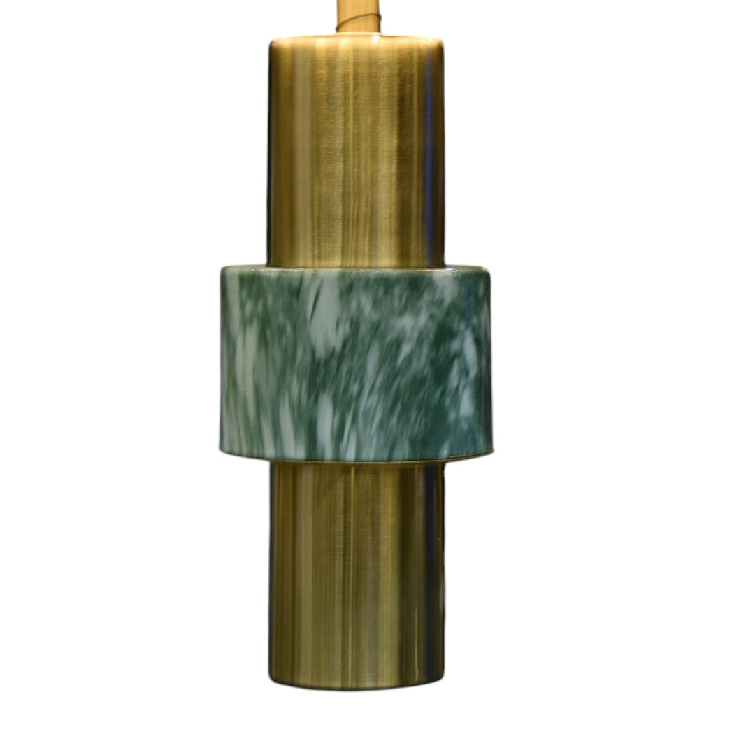 Marble Grace – Metal Table Lamp with Stone Finish (Pair)