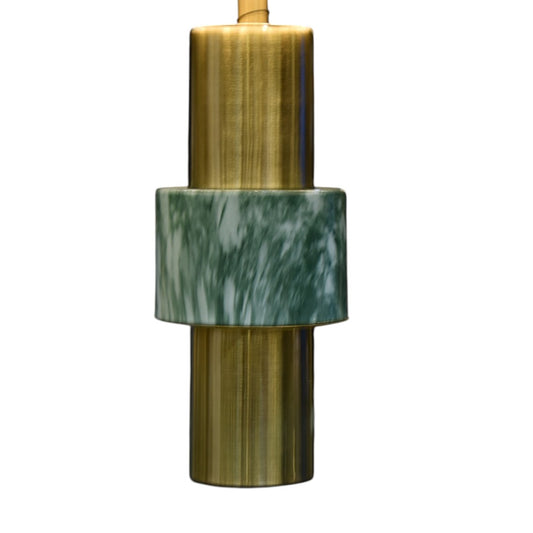 Marble Grace – Metal Table Lamp with Stone Finish (Pair)