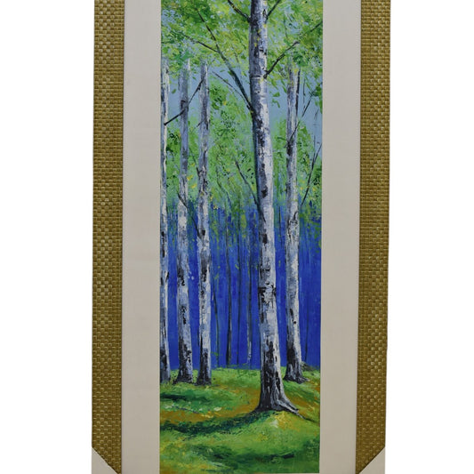 Verdant Calm – Green Nature Oil Painting on Canvas