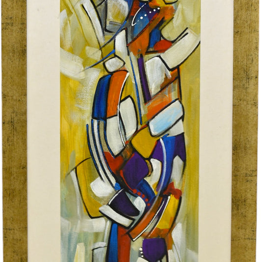 Ethereal Flow – Abstract Oil Painting on Canvas (22x44 Inch)