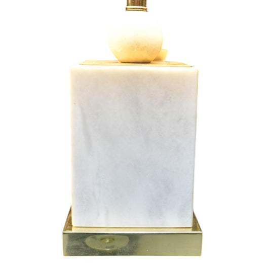 Ivory Stone Luxe – White Marble Table Lamp (Pair)