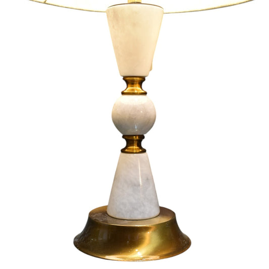 Ivory Stone Charm – Marble Table Lamp (Pair)