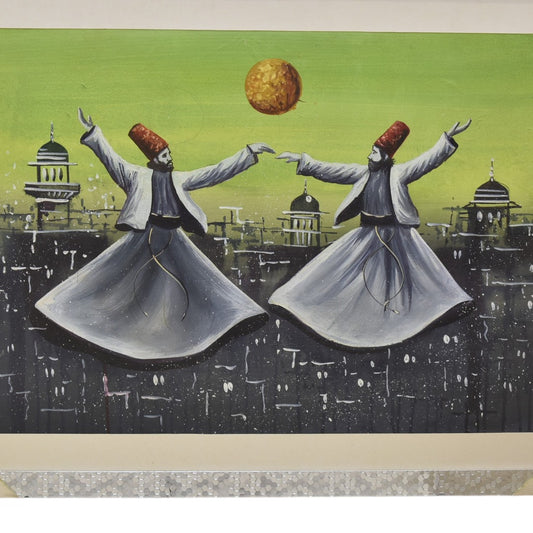 Whirling Soul – Sufi Oil Painting on Canvas (Single)