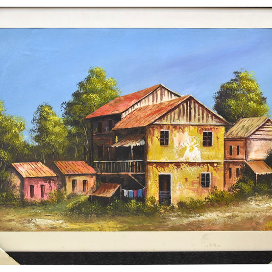Tranquil Dwellings – House Oil Painting on Canvas (Single)