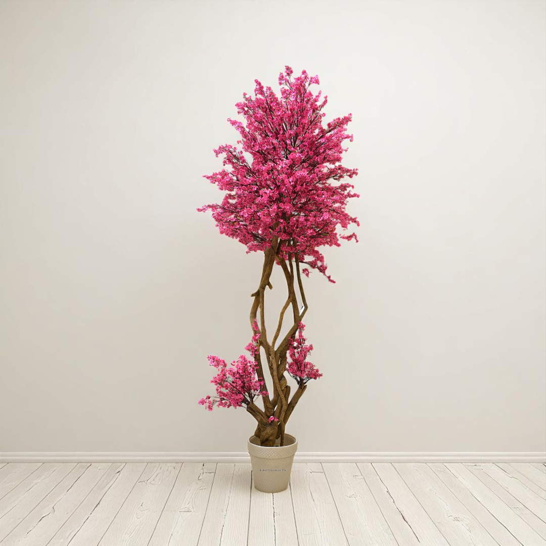 Blush Bloom – Pink Star Flower Decorative Plant (6 Feet)