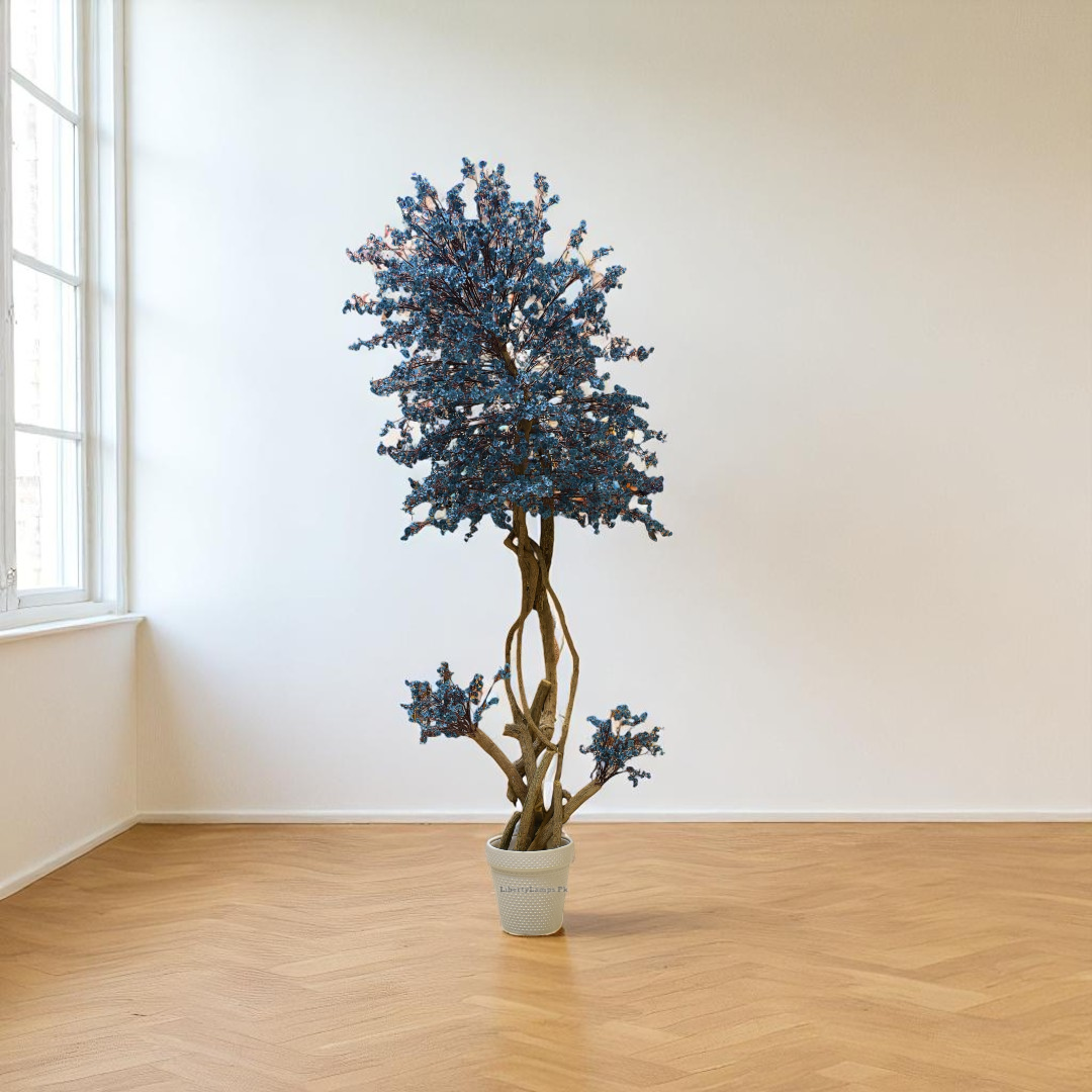 Ocean Bloom – Turquoise Star Flower Decorative Plant (6 Feet)