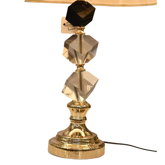 Crystal Crown – 3 Diamond-Cut Ball Table Lamp (Pair)