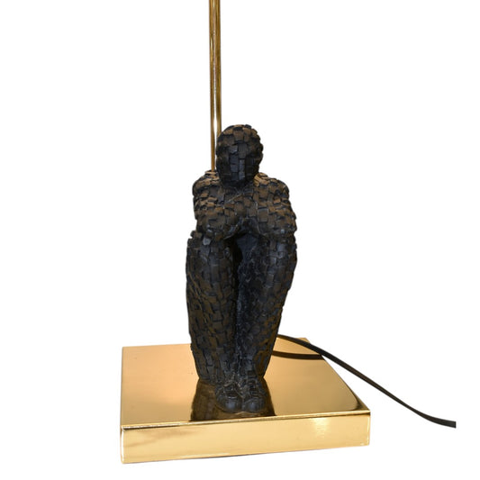Contemplative Vision – Sculpture Man Thinking Table Lamp (Pair)