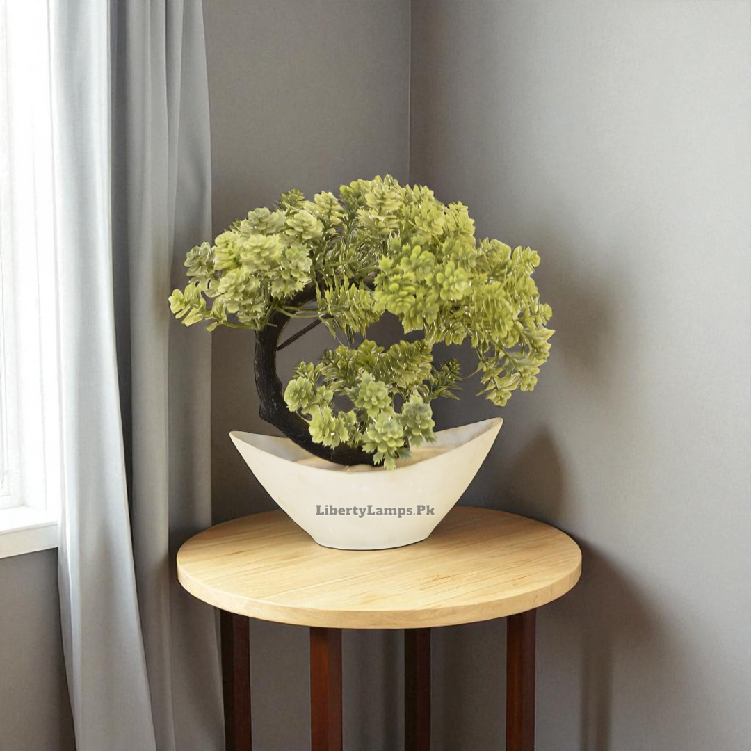 Green Bonsai – Artificial Plant with Planter (Single)