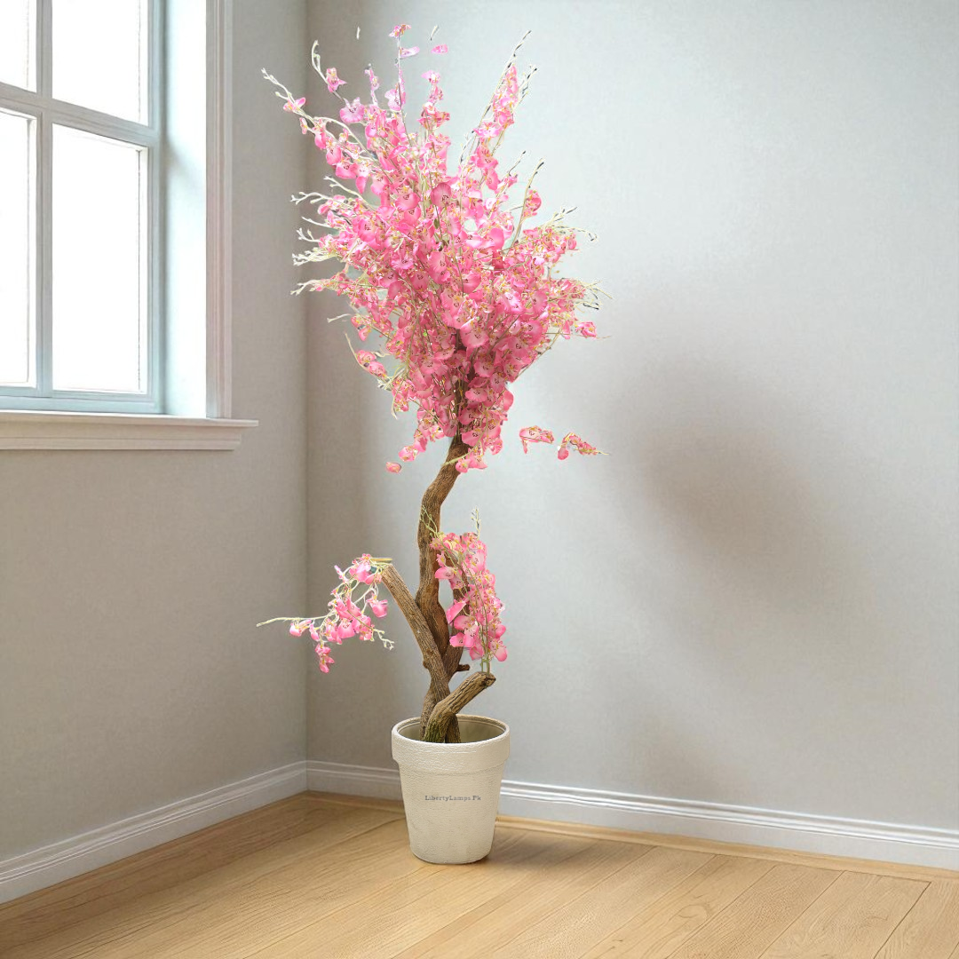 Spring Blossom – Artificial Flower Plant with Planter (Single)