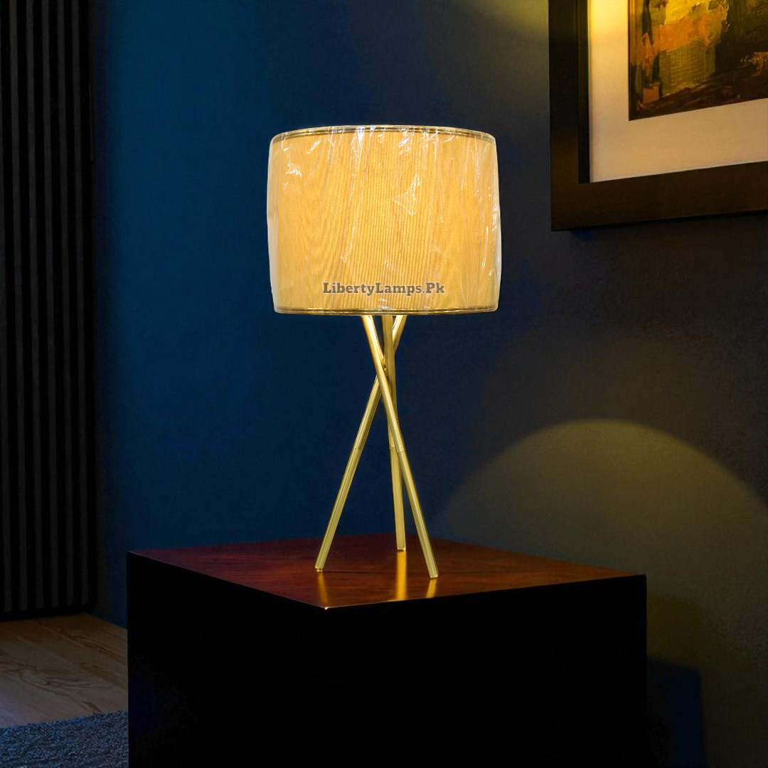 Sleek Metal Table Lamp (Pair)