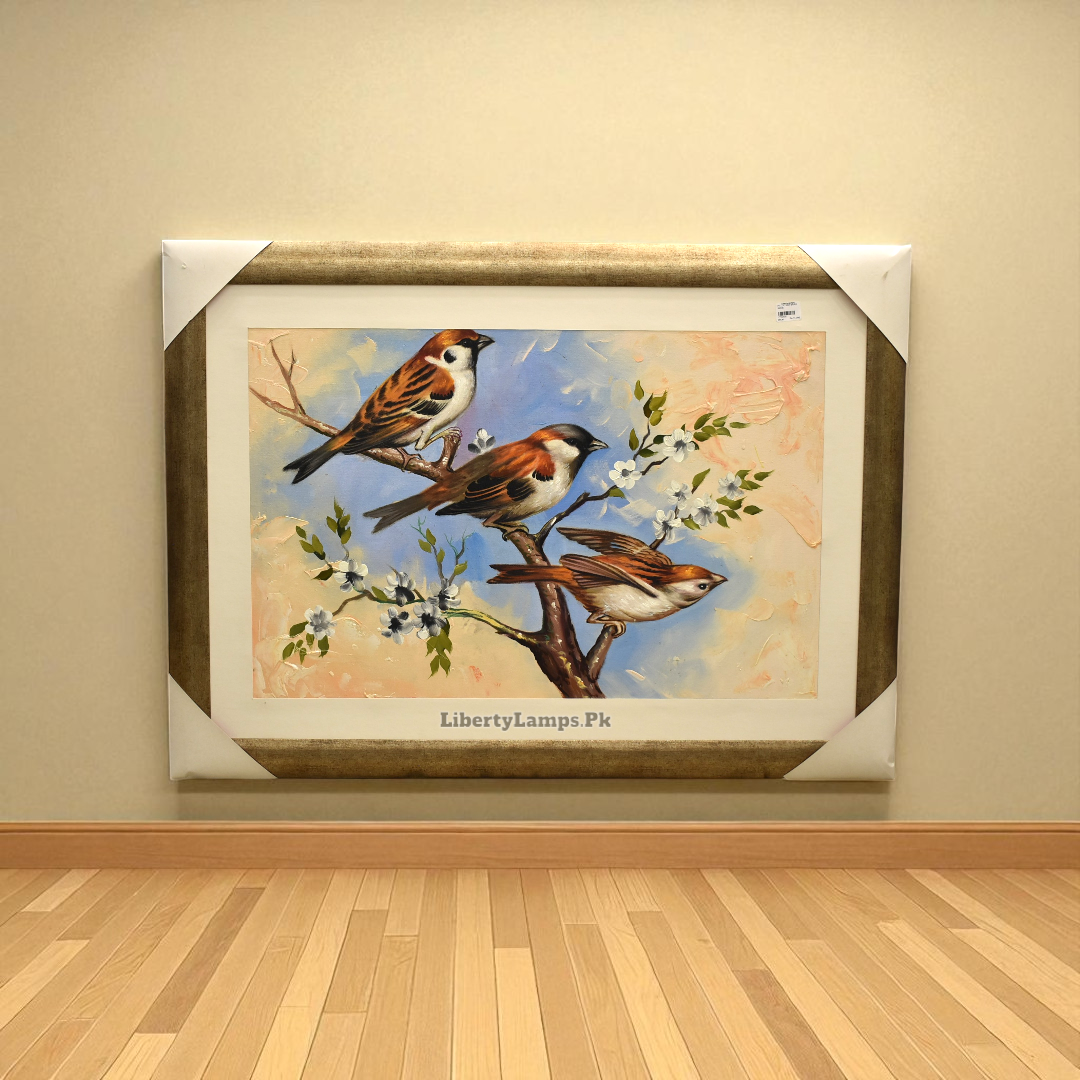 SkyWhispers – Birds Oil Painting on Canvas (Single)