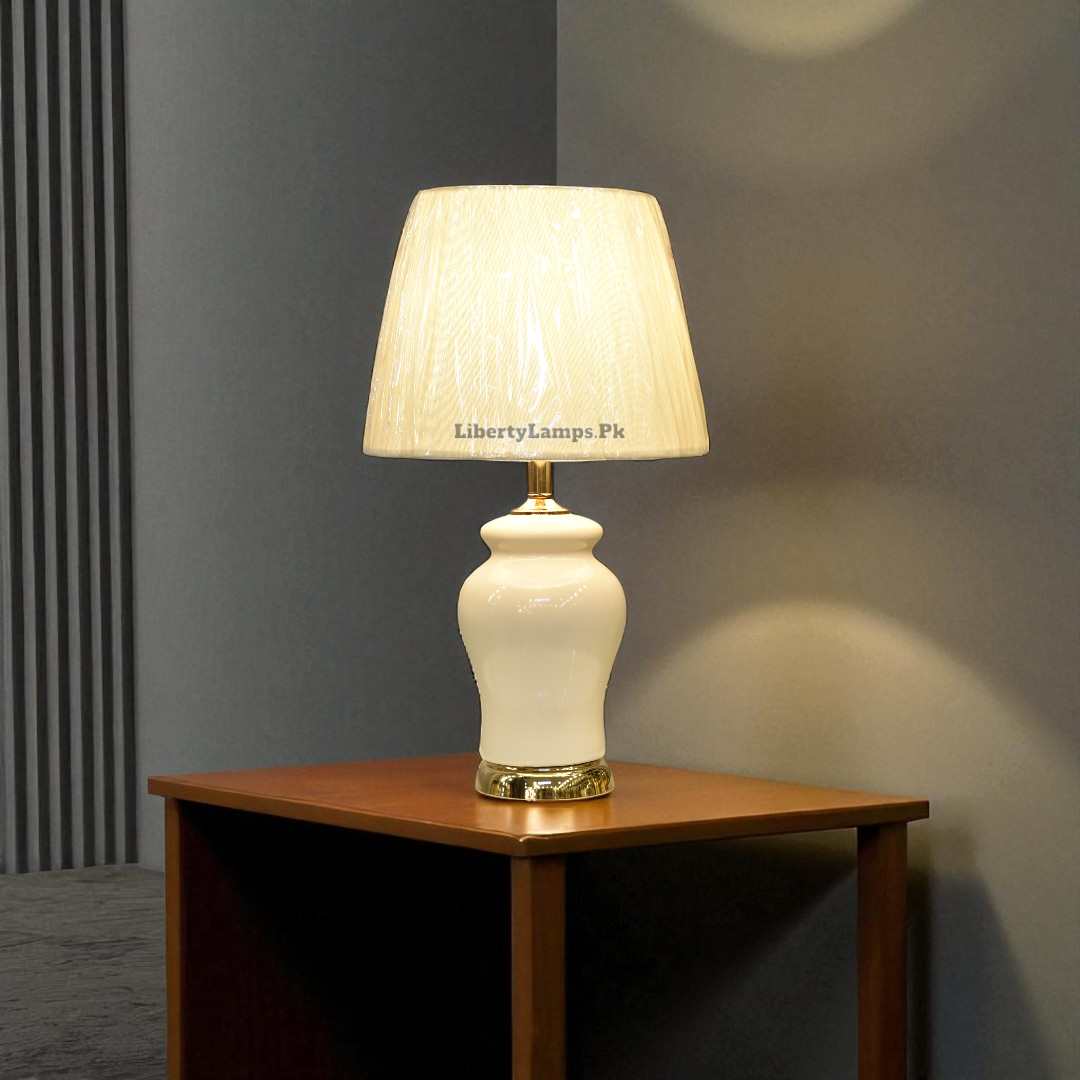 Ceramic Blossom – Soft White Table Lamps (Pair)