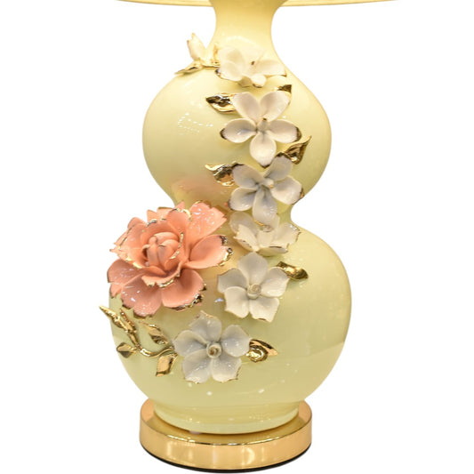 Vintage Bloom – Handmade Porcelain Table Lamp (Pair)