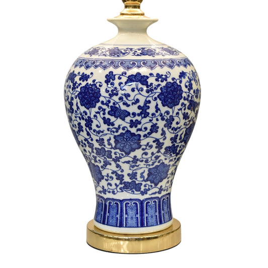 Sapphire Tradition – Blue Pottery Porcelain Table Lamp (Pair)