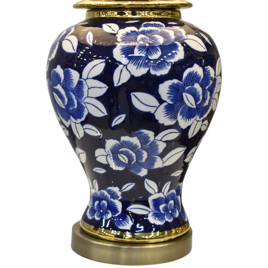Azure Charm – Blue Pottery Porcelain Table Lamp (Pair)