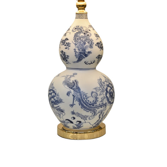 Blue Pottery Porcelain Table Lamp (Pair)