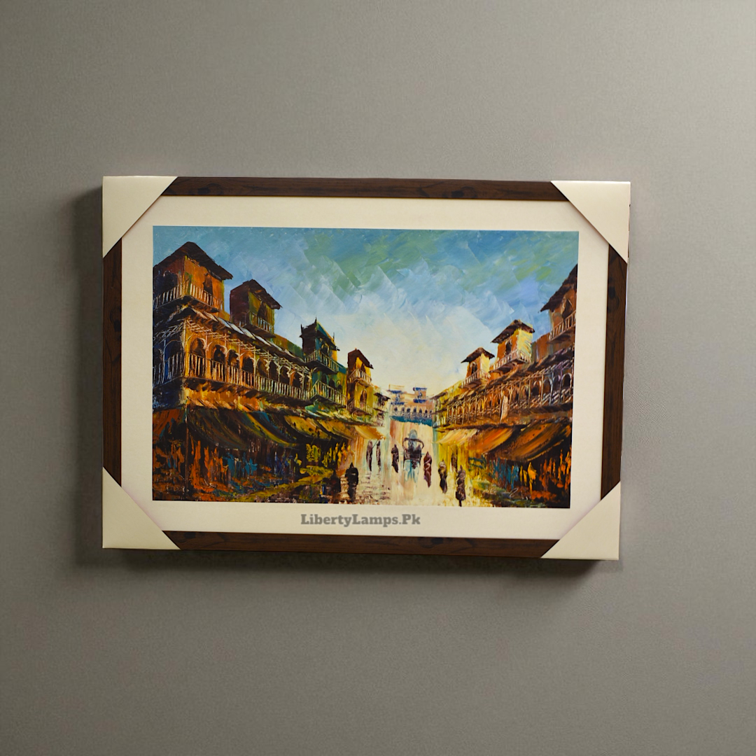 Timeless Alleys Old City Oil Painting (Single)