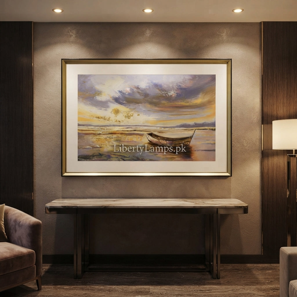 Timeless Boat Handmade Oil Painting on Canvas