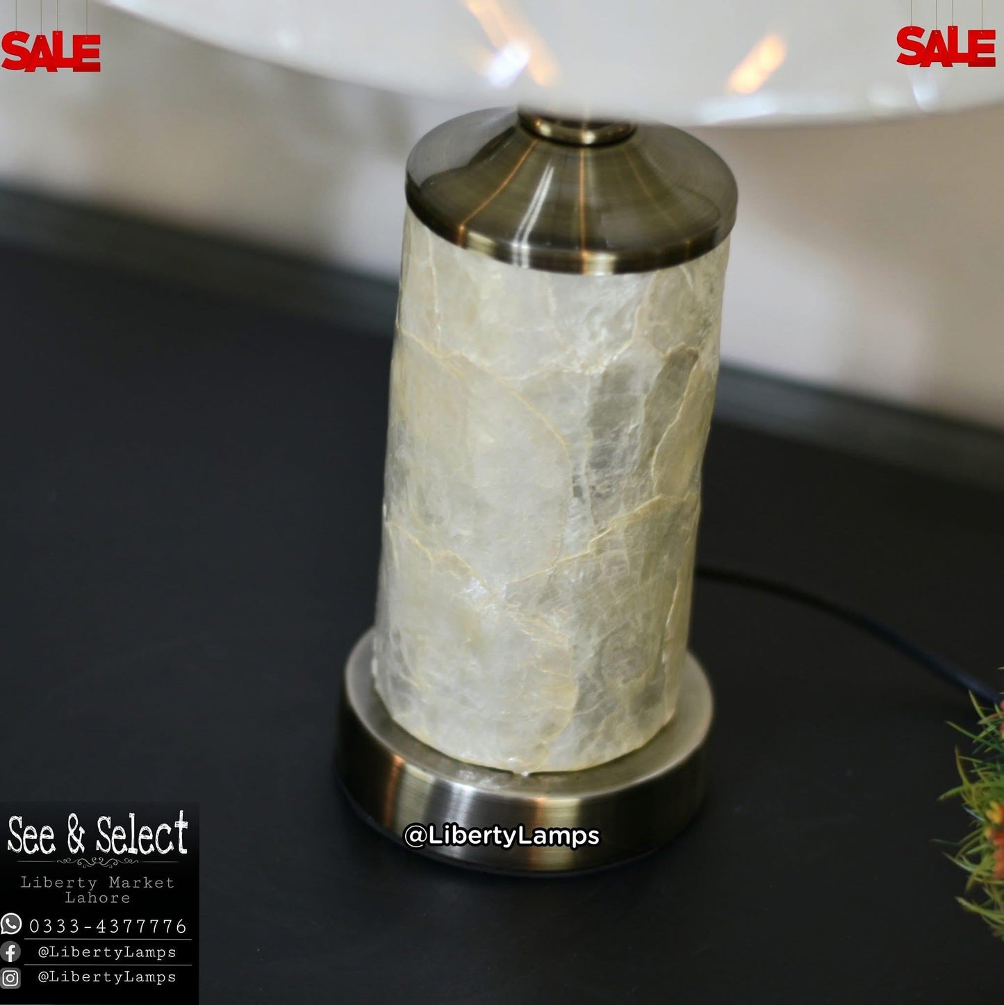 Exquisite Double-Light Lamp with Mother of Pearl 80mm (Pair)