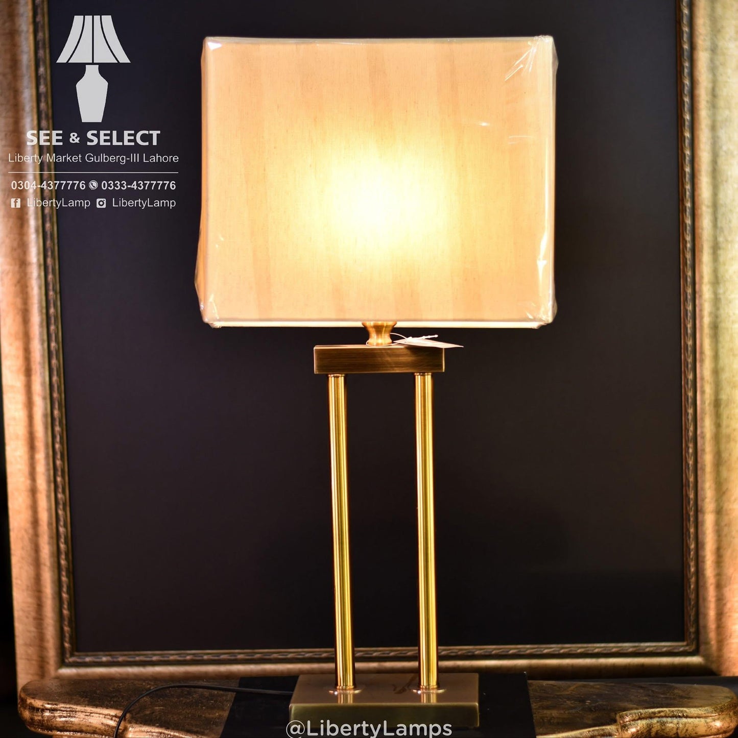 Durable Double Rod Metal Table Lamp (Pair)