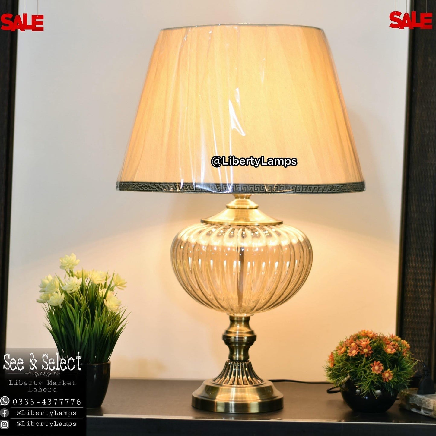 Sophisticated Glass Lamp (Pair)